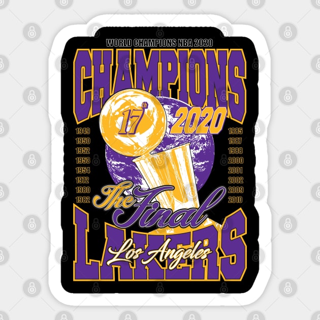 2020 NBA Finals Champions Los Angeles Sticker by Vamos Store